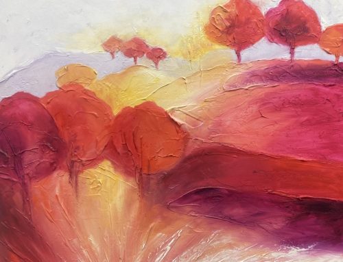 AUTUMN LOVE TRIPTYCH #3  70 X 70CM