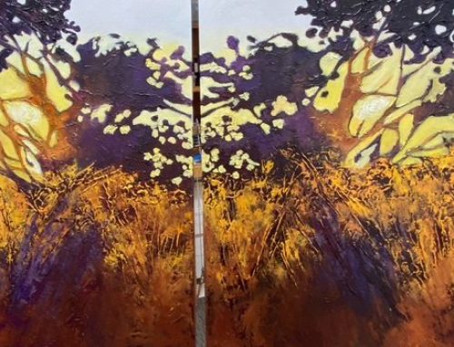 GOLDEN SUMMER MORNING  110 X 300CM