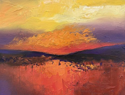 GOLDEN SUMMER SUNSET #3  30 X 30CM