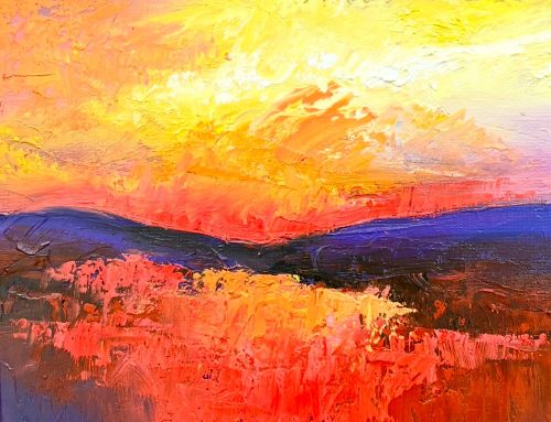 GOLDEN SUMMER SUNSET #4 30 X 30CM