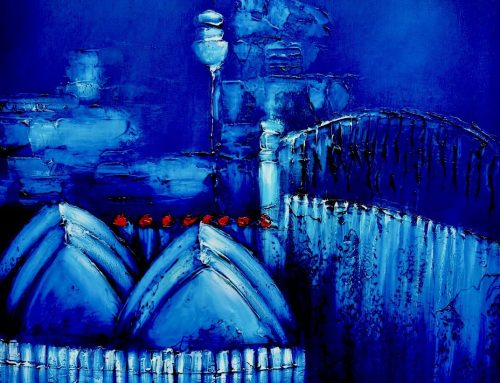 HARBOUR LIGHTS #1  61 X 61CM