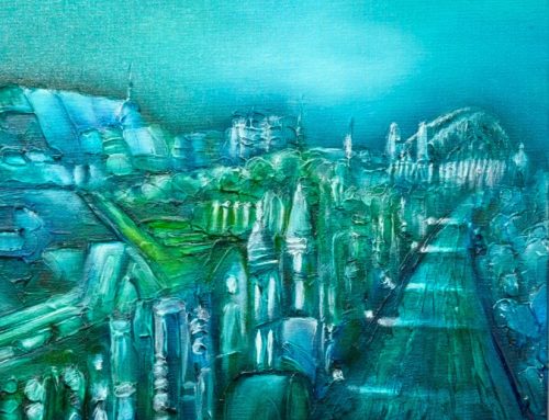 HARBOUR CITY NIGHTS  30 X 30CM