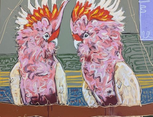 CRESTED DREAMERS  104 X 104CM