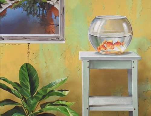 FISHBOWL, COMPOSITION AFTER MATISSE  110 X 75CM