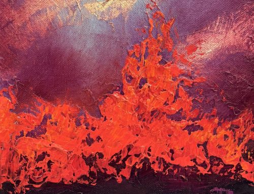 HEARTS FLAME 23 X 23CM